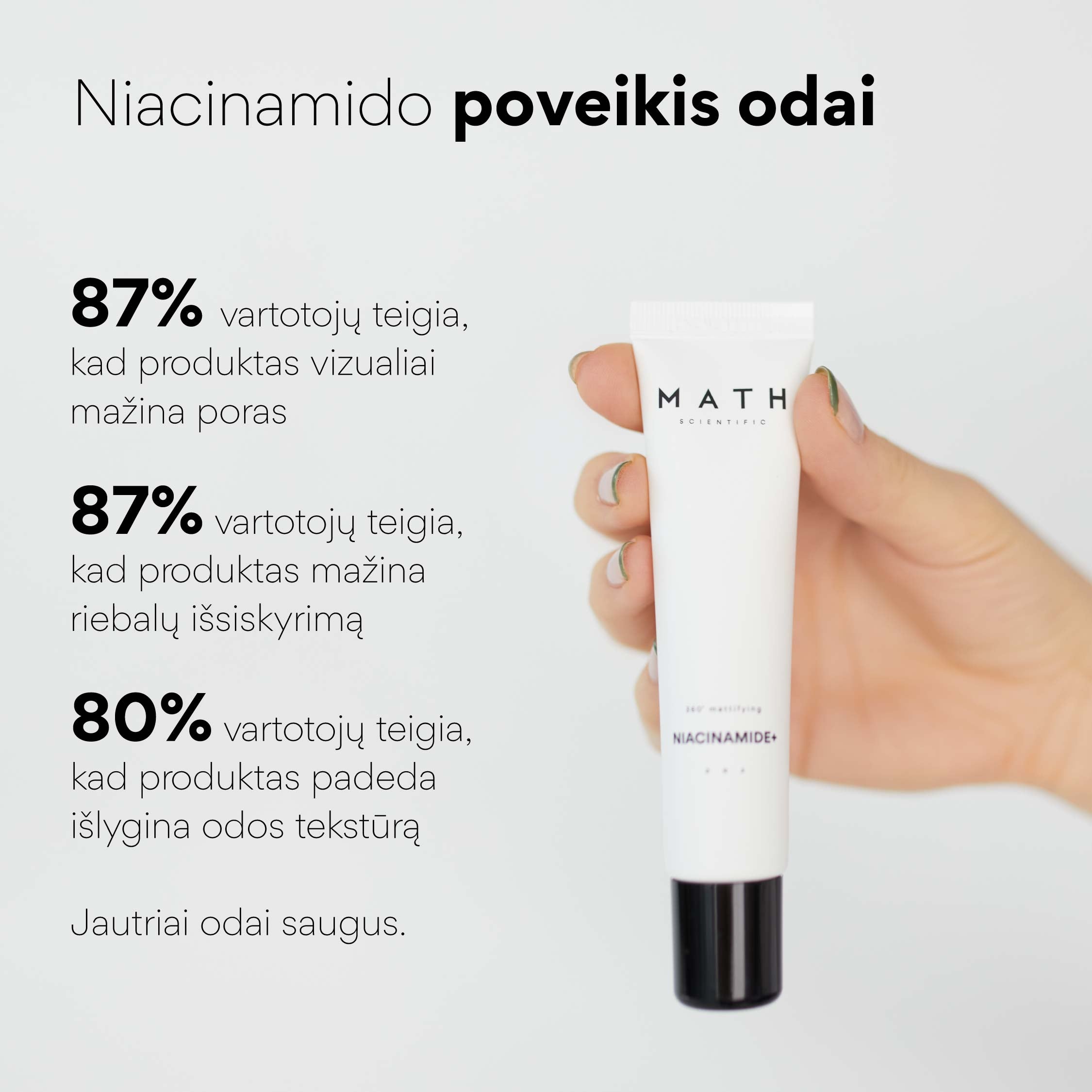 Drėkinamasis kremas nuo išsiplėtusių porų ir pigmentinių dėmių NIACINAMIDE+