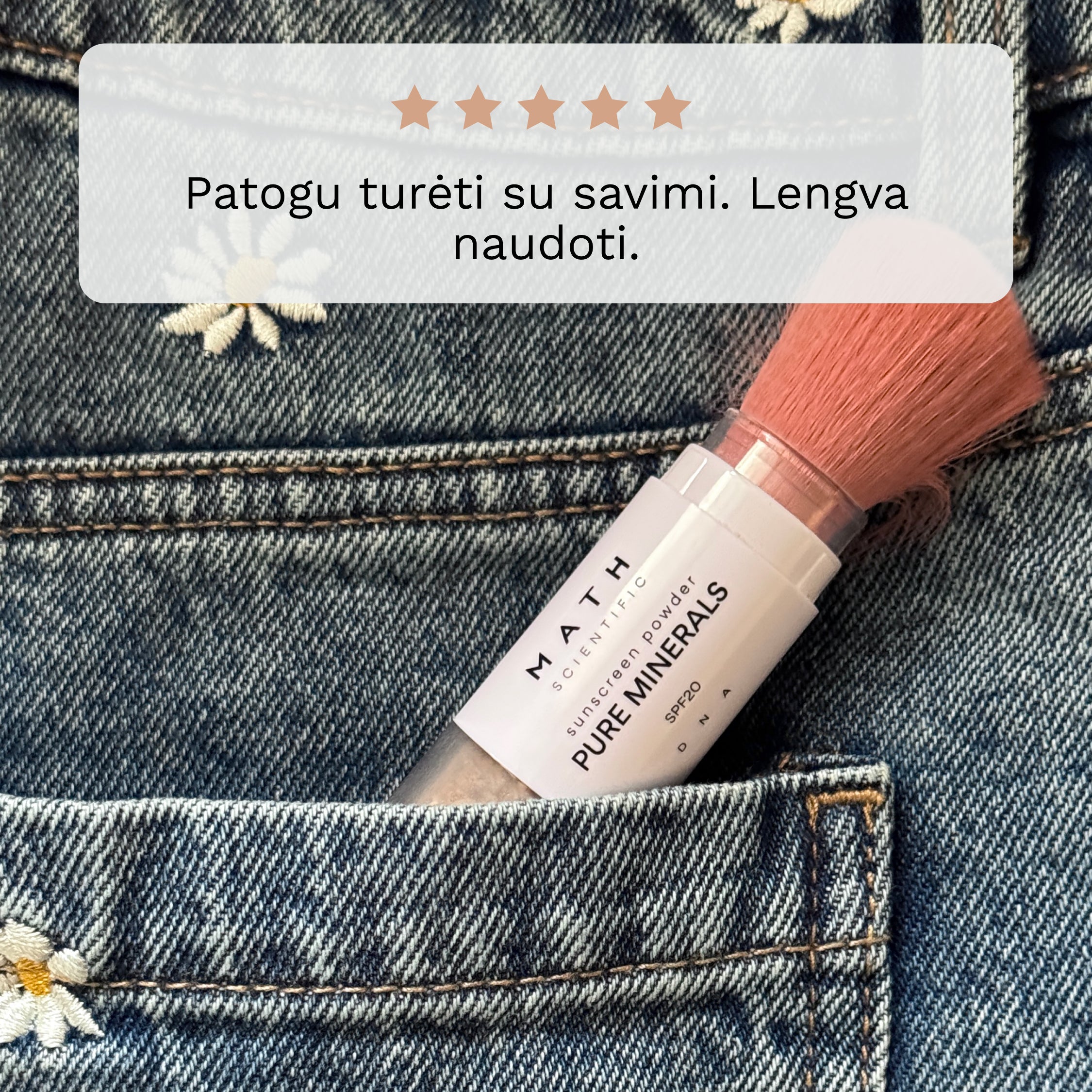 Biri mineralinė pudra-šepetėlis su SPF20 PURE MINERALS